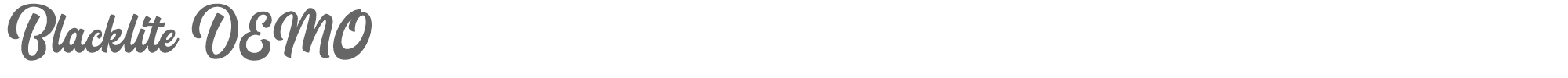 Blacklite Blacklite DEMO.ttf font preview